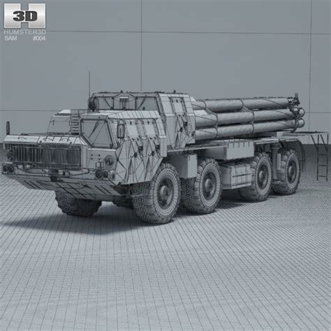 BM-30 Smerch 3D model - Military on Hum3D