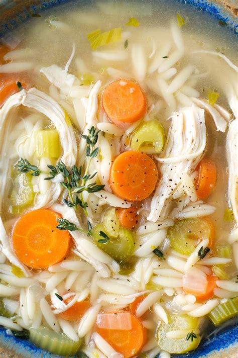 Pressure Cooker Chicken Orzo Soup Recipe - Healthy Chicken Orzo Soup