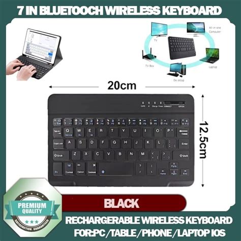 Portable Mini 7 Inch/10 Inch Wireless Keyboard For Laptop Tablet Bluetooth-Compatible Smartphone ...