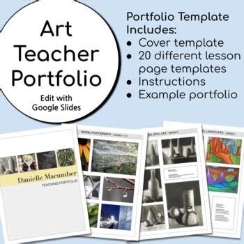 Art Teacher Portfolio Template by Little Lion Art | TPT