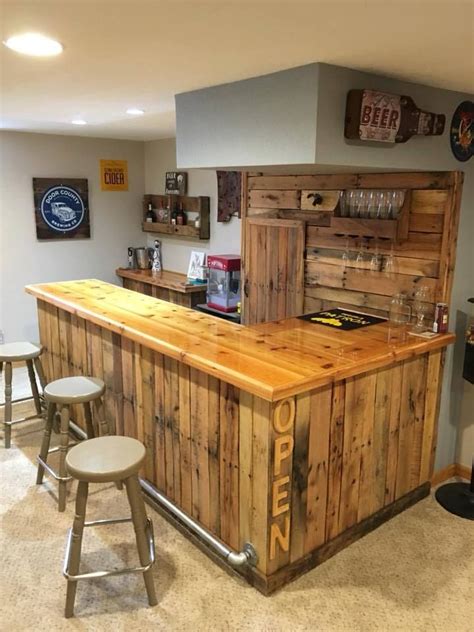 Home bar plans, Diy home bar, Rustic basement bar