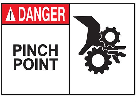 Machinery Labels - "Pinch Point", 3 1/2 x 5" S-19579 - Uline