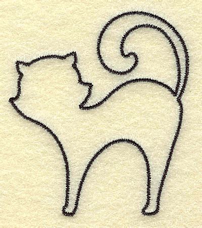 Embroidery Design: Black cat 2.67w X 3.02h