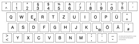 German QWERTZ Keyboard Stickers | Keyshorts