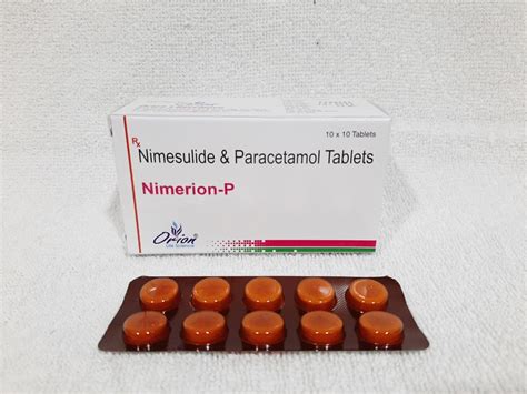 ( Nimerion - P Tab ) Nimesulide 100 mg ,Paracetamol 325 tablets | Orion Life Science