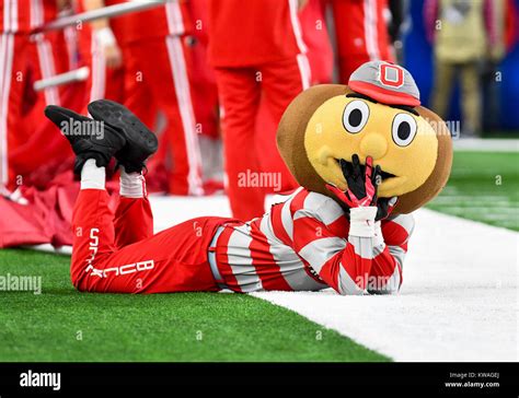 December 29, 2017: Ohio State mascot Brutus poses during the Cotton Bowl NCAA Football game ...