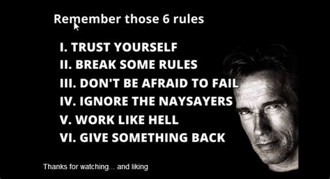 Arnold Schwarzenegger's Motivational Speech - 6 Rules To Success