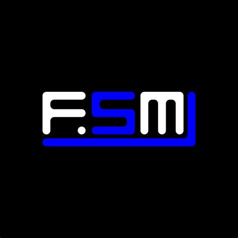 FSM letter logo creative design with vector graphic, FSM simple and ...