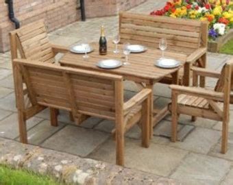 Staffordshire Garden Furniture 4ft 6 Inch Garden Table - Etsy UK