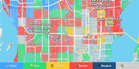 Cape Coral Neighborhoods Map