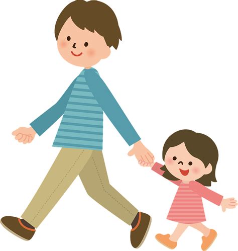 Father and Daughter are Walking clipart. Free download transparent .PNG ...