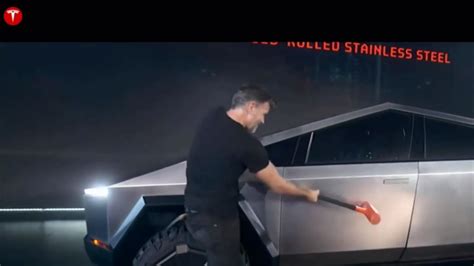 Tesla CyberTruck Can Withstand Sledge Hammer - YouTube