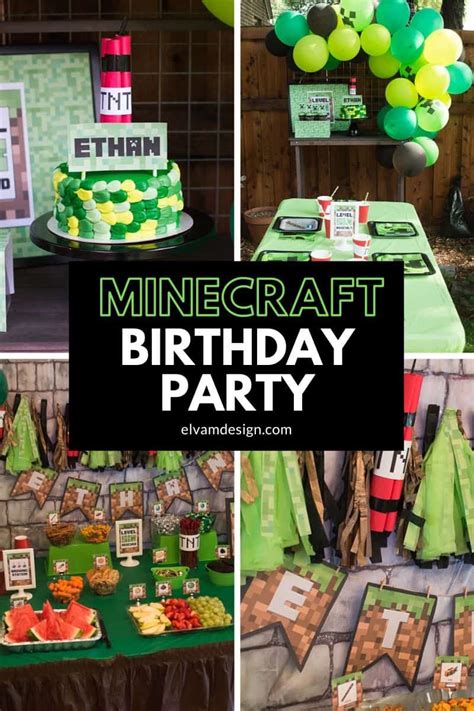 Minecraft Birthday Party (with Free Printables) - Elva M Design Studio