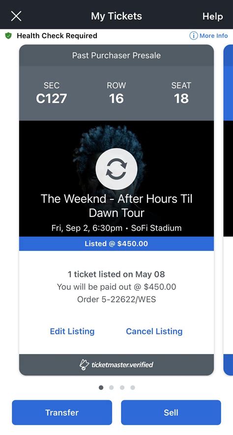 9/2 SoFi Stadium Show Ticket! : r/TheWeeknd