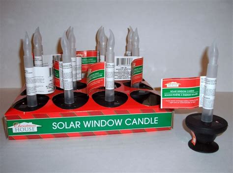 Solar Flicker Candles Set of 2 Window Light Christmas DIY Art