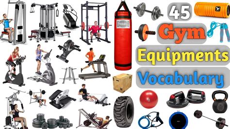 Gym Equipments Vocabulary ll About 45 Gym Equipments Name In English ...