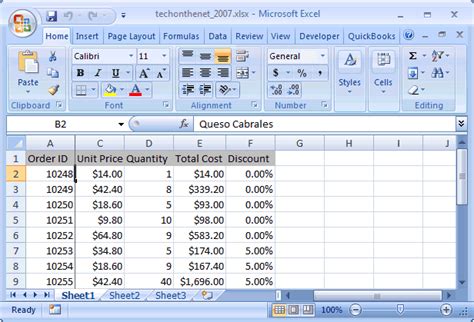 MS Excel 2007: Open an existing workbook