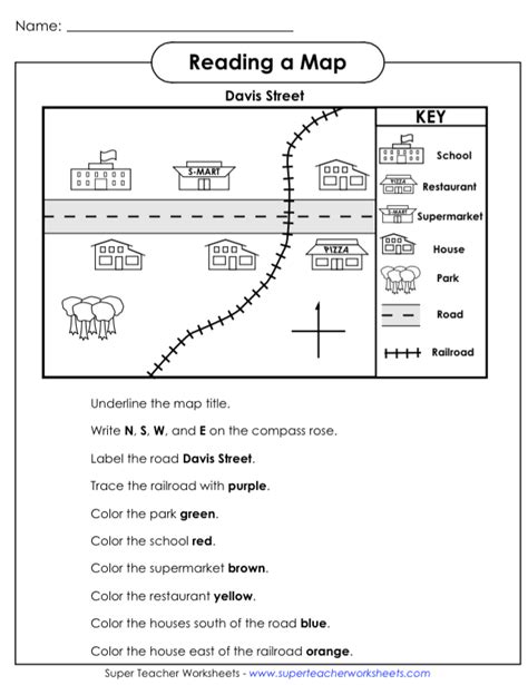 OUR ENGLISH CLASS: Reading a map worksheets