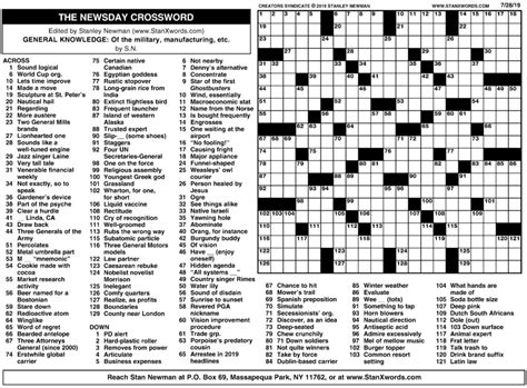 Newsday Crossword Sunday | Creators Syndicate