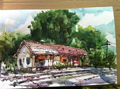 Watercolor Plein Air @ Bukit Timah Train Station | Plein air ...