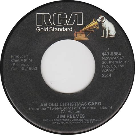 Jim Reeves - An Old Christmas Card /Senor Santa Claus (Vinyl, 7", 45 RPM, Single, Reissue) | Discogs