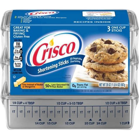 Crisco All-vegetable Shortening Baking Sticks - 3ct/20oz : Target