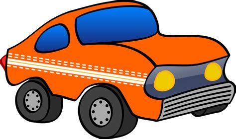 Clipart - orange funny car