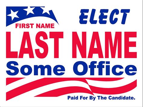 Political Yard Sign Templates - A.G.E. Graphics