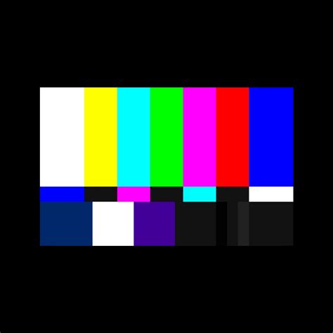 SMPTE TV Color Bars Test Pattern | Glitch Goods by Rob Sheridan