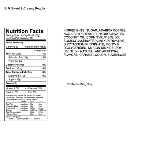 Donut Shop Coffee K Cup Nutrition Facts - Nutrition Pics