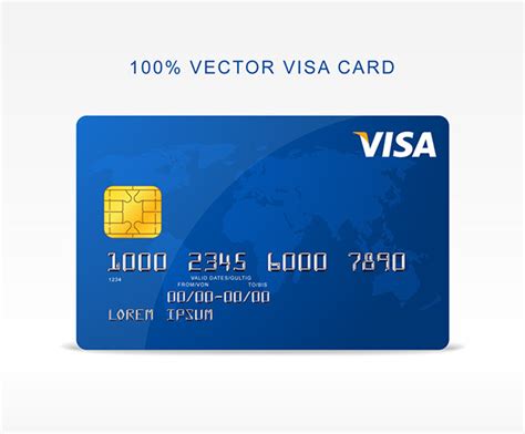 Freebie - Vector Visa Credit Card :: Behance