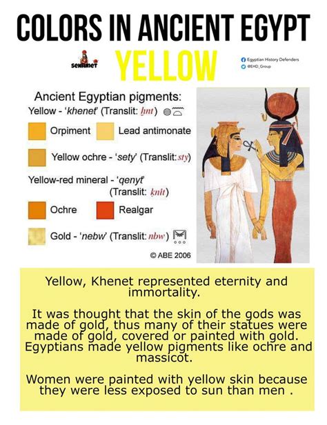 Meaning of yellow color symbolism of yellow colors in Ancient Egypt ...