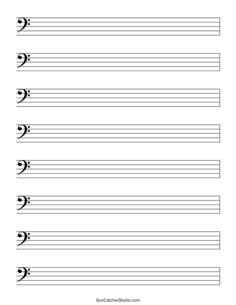 Blank Sheet Music (Free Printable Staff Paper) – DIY Projects, Patterns ...