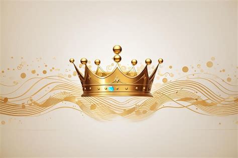 Premium AI Image | Golden crown with wave line