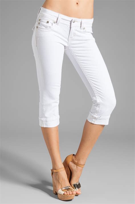 White Capri Jeans | Bbg Clothing