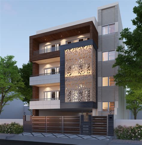 Home Facade concept developed by our Architects for one of our projects in South City-1, Gurga ...
