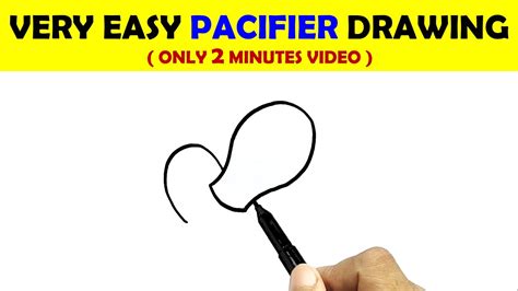 HOW TO DRAW A PACIFIER STEP BY STEP EASY | PACIFIER DRAWING