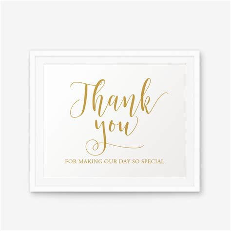 Thank You Wedding Sign Printable Wedding Sign Wedding | Etsy