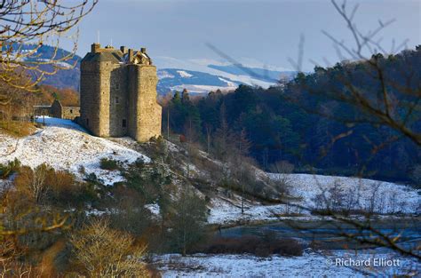 Neidpath Castle, January 2015 - Richard Elliott Aerial Filming