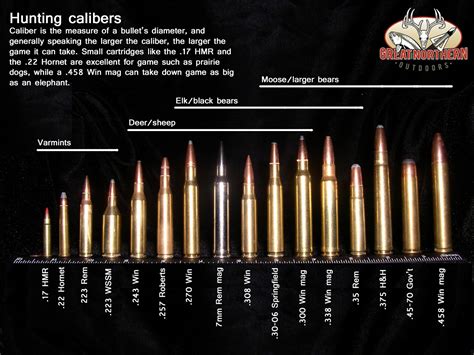 Vintage Outdoors: An Excellent Game Hunting Cartridge Ammo Caliber Chart