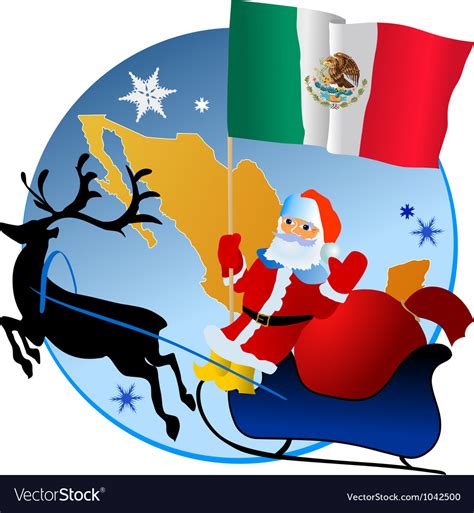 Merry christmas mexico Royalty Free Vector Image