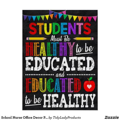 School Nurse Office Decor Poster | Zazzle | School nurse office decorations, School nurse office ...