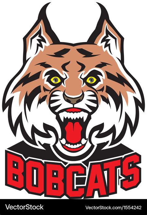 Bobcat head mascot Royalty Free Vector Image - VectorStock