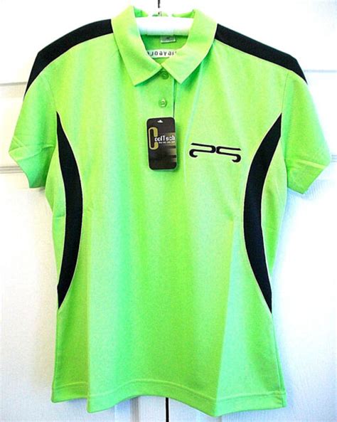 COOLTECH SHORT SLEEVE GOLF SHIRT LIME GREEN YOUTH LADIES (L) LARGE UV ...