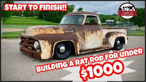 START TO FINISH BUILDING A RAT ROD FOR UNDER $1000 DOLLARS! CHEAPEST FULL HOT ROD BUILD EVER ...