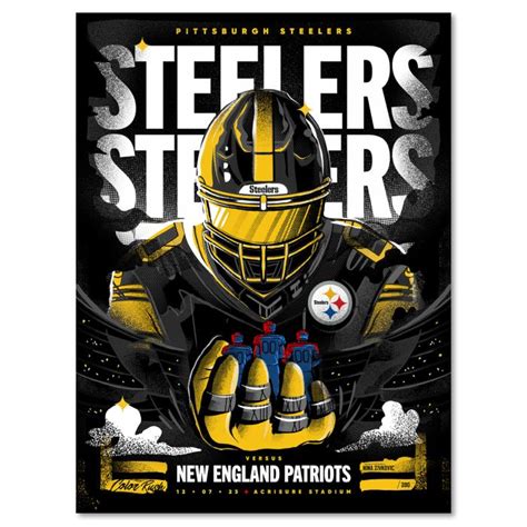 Pittsburgh Steelers 2023 New England Patriots Gameday Poster