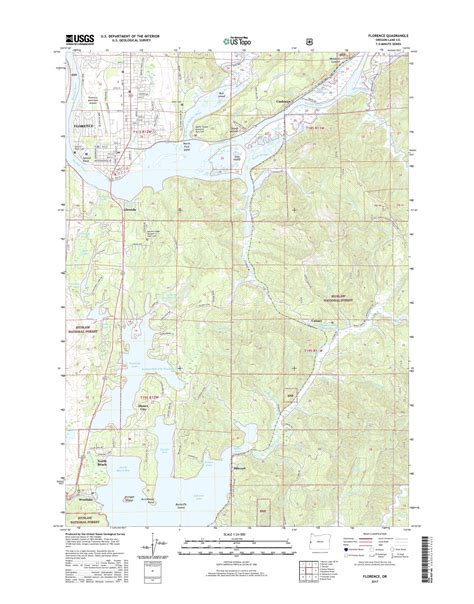 MyTopo Florence, Oregon USGS Quad Topo Map