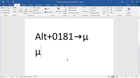 How to type Micro symbol in Word - YouTube