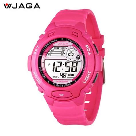 JAGA New Design Women Sports Watch Waterproof Digital Watch For Women LED Multi Function ...