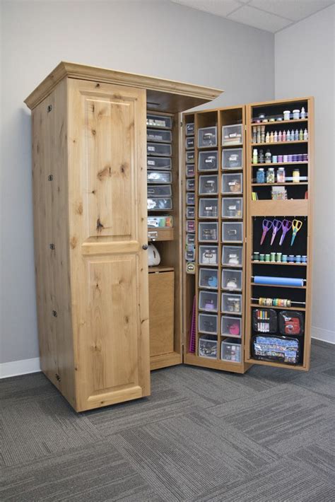 Have all your supplies in one place! | Craft room closet, Craft room storage, Craft room
